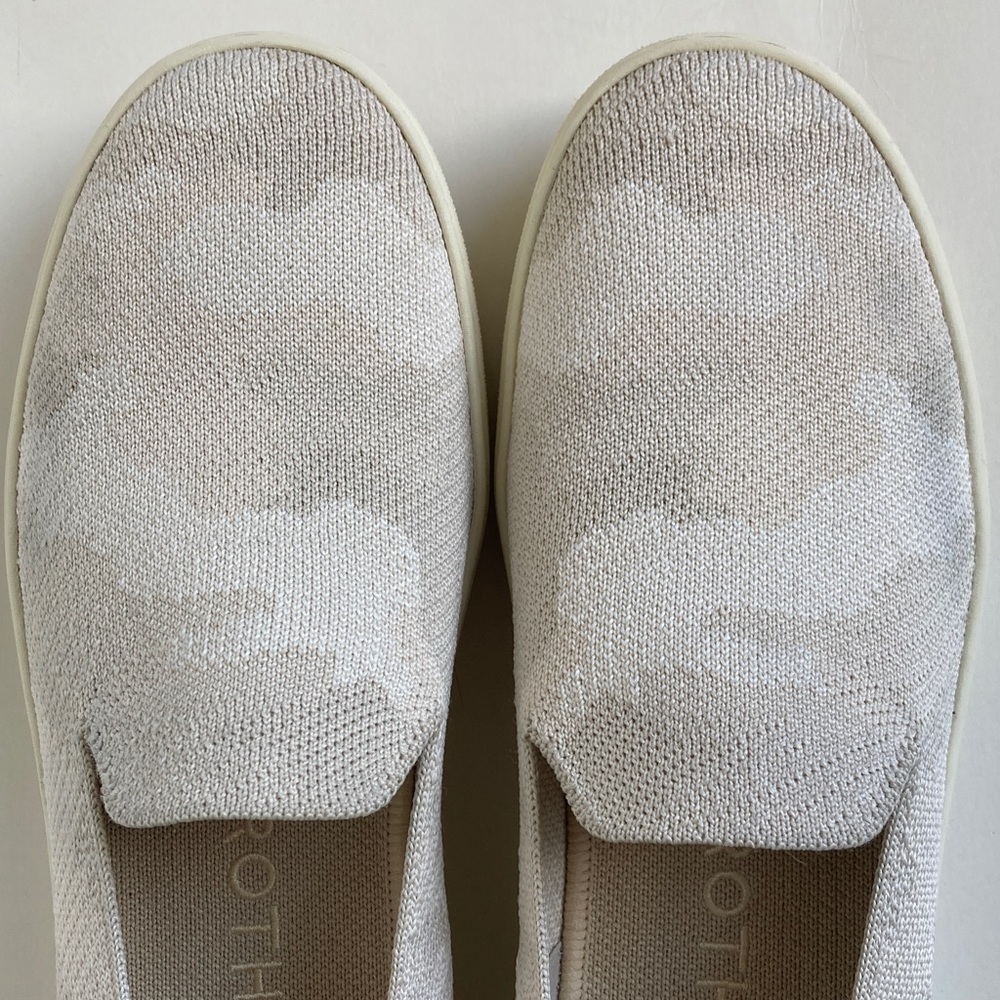 Rothy's The Original Slip On Sneakers Beige Camo Print Size 8 - Picture 5 of 16